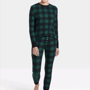 Target Stars Above Green Plaid Pajama Set